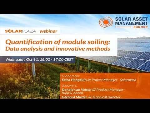 Solarplaza Webinar: Quantification of Module Soiling Data Analysis and Innovative Methods