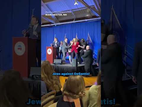 &#039;Jews against DeSantis!&#039;: Florida Gov. Ron Desantis’ speech interrupted by protesters #Shorts