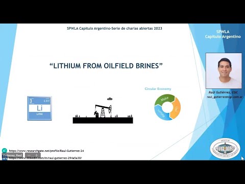 ¿Cómo se obtiene el Litio en yacimientos petroleros? _ Charla Raul Gutierrez