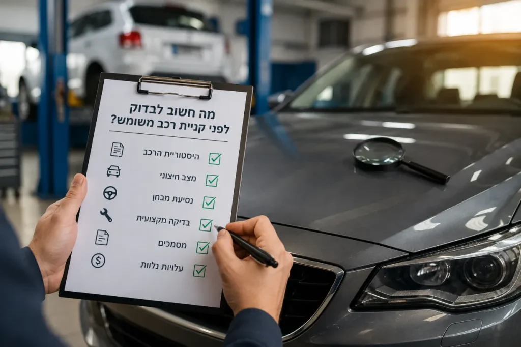 מה חשוב לבדוק לפני קניית רכב משומש